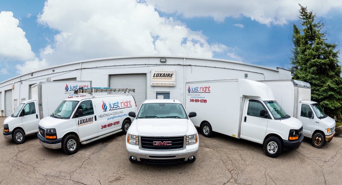 Fleet of HVAC vehicles in Waterford Township, MI